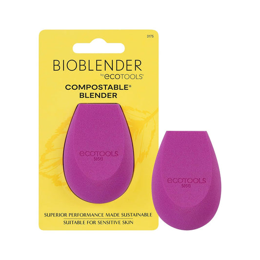 Bioblender Makeup Sponge, Compostable Makeup Blender, for Liquid & Cream Foundation, Sustainable, Seamless Application, Eco-Friendly Beauty Sponge, Cruelty-Free & Latex Free, 1 Count