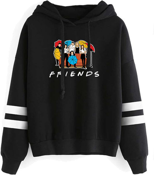 Fashion Friend Sweatshirt Hoodie Women Graphic Hoodies Pullover Funny Hooded Sweater Tops Clothes