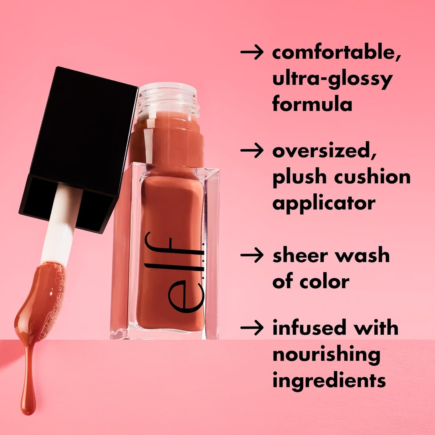 Glow Reviver Quad Goals Lip Oil Kit, Lip Gloss for a High-Gloss Finish & Sheer Wash of Color, Non-Sticky, Vegan & Cruelty-Free, 4 Glosses