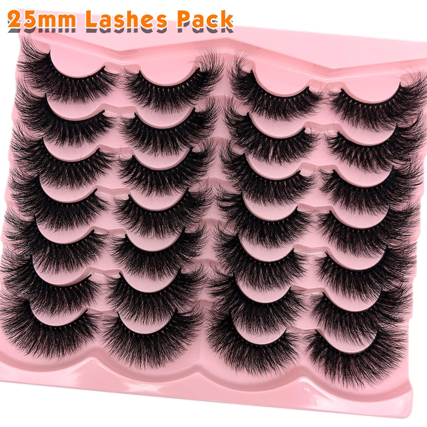 Fluffy Lashes Mink Wispy Cat Eye Faux Mink Eye Lashes Pack Soft Fake Strip Eyelashes 18Mm Long Volume False Eyelashes Natural Look