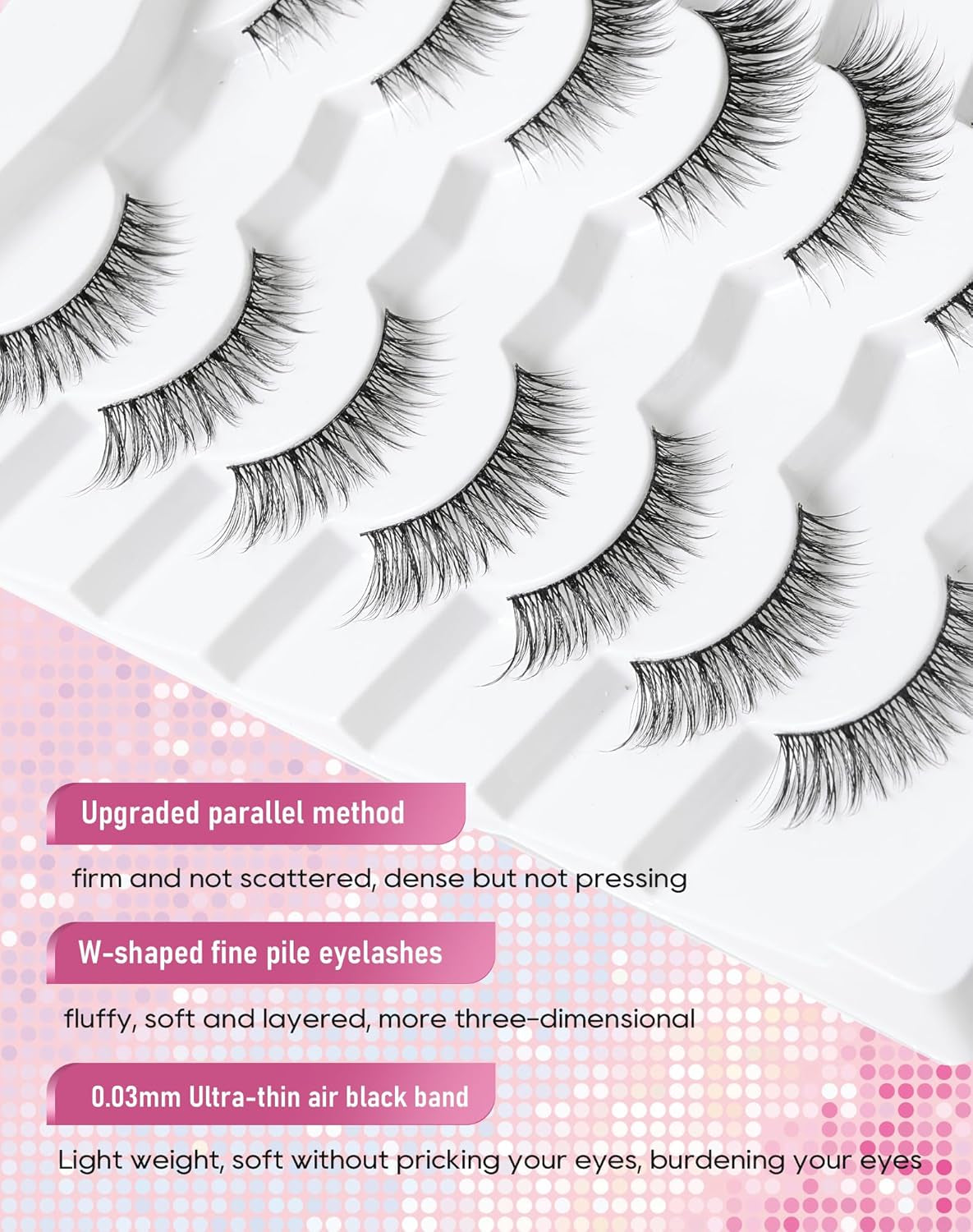 Lashes Wispy Natural Lashes Natural Look Natural Eyelashes Wispy Eyelashes False Eyelashes Natural Fake Lashes 13Mm Lashes 3D Air-Danica