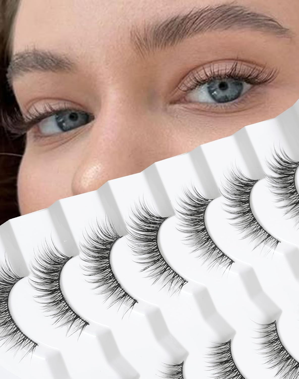 Lashes Wispy Natural Lashes Natural Look Natural Eyelashes Wispy Eyelashes False Eyelashes Natural Fake Lashes 13Mm Lashes 3D Air-Danica