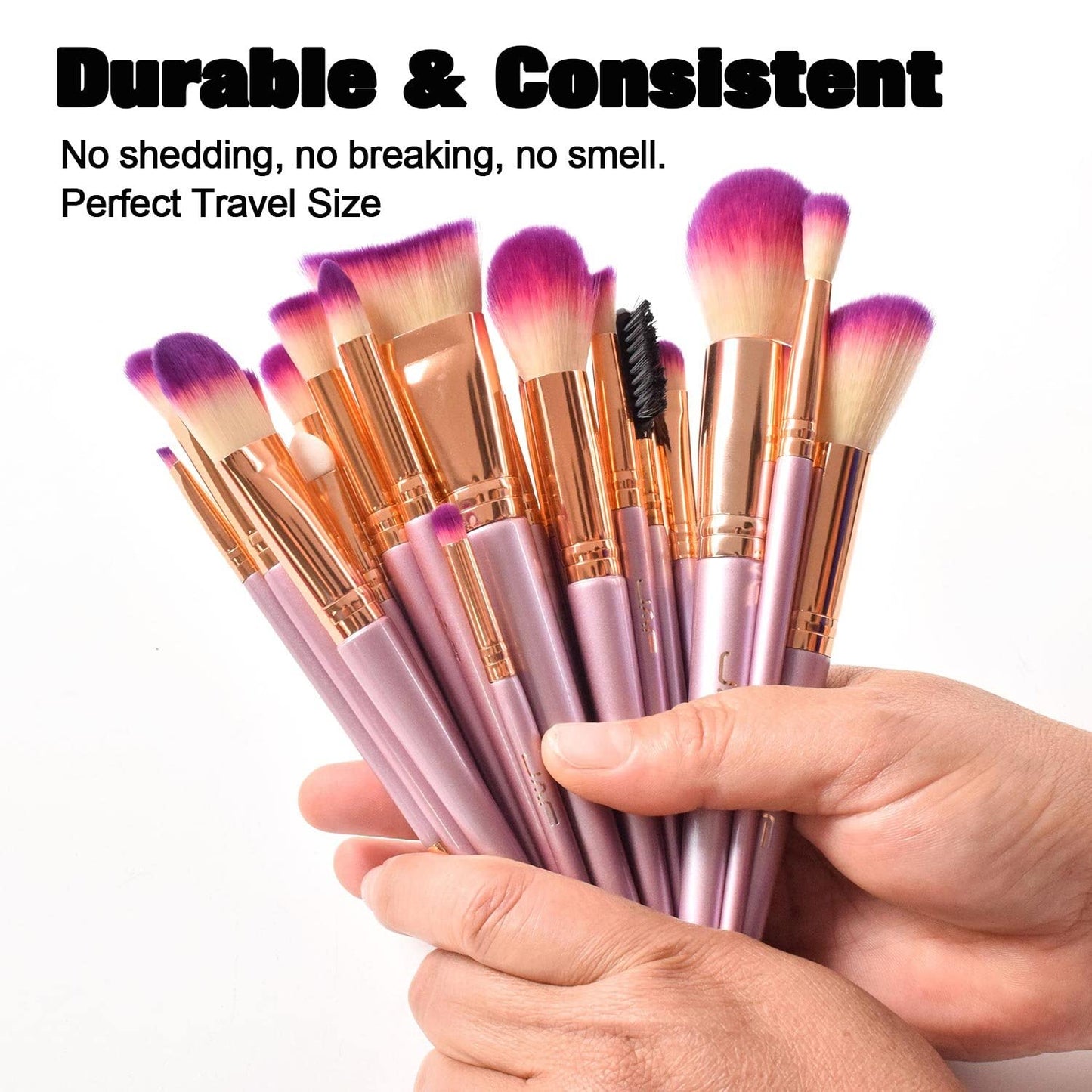 Beauty Makeup Brush Set Professional Women Travel Cosmetic Kit Purple Pink