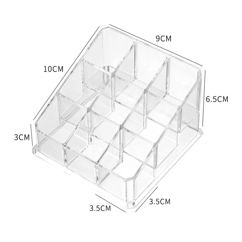 large size Lipstick Holder Display Rack Case Cosmetic Nail Polish Make Up Organiser Box 24 Grids Acrylic Makeup Organizer