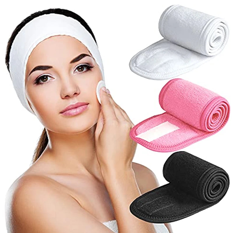 Self-adhesive Wide Hairband for Women Towel Yoga Spa Bath Shower Makeup Wash Face Cosmetic Salon Headband Make Up Accessories