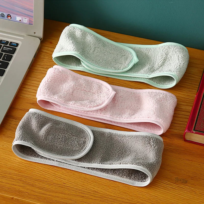 Self-adhesive Wide Hairband for Women Towel Yoga Spa Bath Shower Makeup Wash Face Cosmetic Salon Headband Make Up Accessories