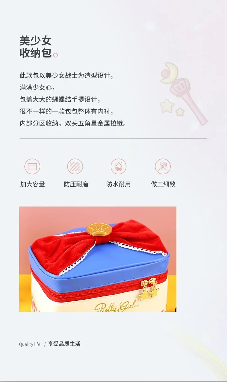 Anime Sailor Moon Outdoor Girl Makeup Bag Women Cosmetic Bag Women Toiletries Organizer Waterproof Female Storage Make up Cases