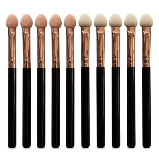 Makeup Brushes Set for Women Professional, 10Pcs Sponge Eyeshadow Brush Sets Applicator Double Sided Reusable