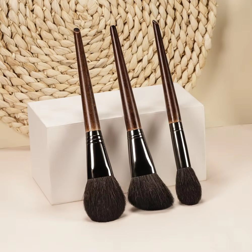 3Pcs Goat Hair Makeup Brushes Sets Soft Blusher Sculpting Highlight Beauty Make up Beauty Tool