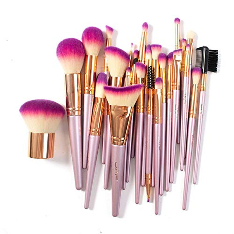 Beauty Makeup Brush Set Professional Women Travel Cosmetic Kit Purple Pink